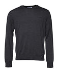 Dolce & Gabbana Gray Wool Logo Knitted Men Pullover Sweater