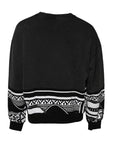 Dolce & Gabbana Black Cotton Logo Printed Pullover Sweater