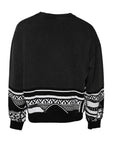 Dolce & Gabbana Black Cotton Logo Printed Pullover Sweater