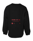 Dolce & Gabbana Black Cotton Graphic Print Pullover Sweater