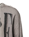 Dolce & Gabbana Gray Logo Print Crew Neck Pullover Sweater