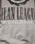 Dolce & Gabbana Gray Logo Print Crew Neck Pullover Sweater