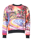 Dolce & Gabbana Multicolor Print Crew Neck Pullover Sweater