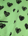 Dolce & Gabbana Green Heart Print Crew Neck Pullover Sweater