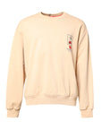 Dolce & Gabbana Beige Cherry Print Crew Neck Pullover Sweater