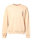 Dolce & Gabbana Beige Cherry Print Crew Neck Pullover Sweater