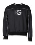 Dolce & Gabbana Black Logo Polyester Crew Neck Men Pullover Sweater