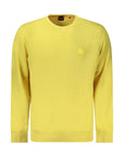 Hugo Boss Yellow Cotton Men Sweater