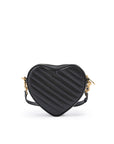 Gucci Black Leather Mini Heart Crossbody Bag