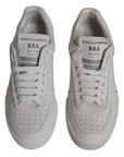 Dolce & Gabbana White Miami Leather Low Top Sneakers Shoes