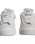 Dolce & Gabbana White Miami Leather Low Top Sneakers Shoes