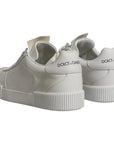 Dolce & Gabbana White Miami Leather Low Top Sneakers Shoes