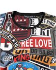Dolce & Gabbana Multicolor Patchwork Cotton Crew Neck T-shirt