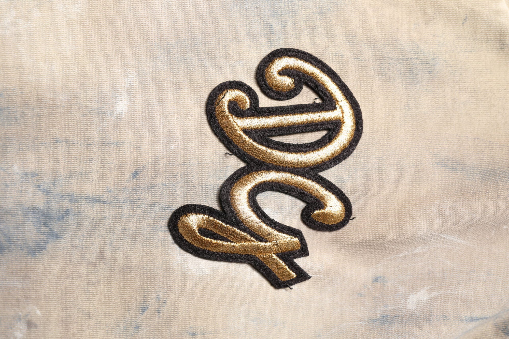 Dolce & Gabbana Beige Tie Dye DG Embroidery Cropped T-shirt