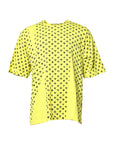 Dolce & Gabbana Yellow Cotton DG Heart Print Crew Neck T-shirt