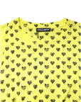 Dolce & Gabbana Yellow Cotton DG Heart Print Crew Neck T-shirt