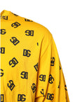Dolce & Gabbana Yellow Cotton DG Logo Print Cropped T-shirt