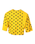Dolce & Gabbana Yellow Cotton DG Logo Print Cropped T-shirt