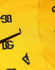 Dolce & Gabbana Yellow Cotton DG Logo Print Cropped T-shirt