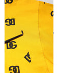 Dolce & Gabbana Yellow Cotton DG Logo Print Cropped T-shirt