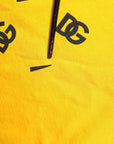 Dolce & Gabbana Yellow Cotton DG Logo Print Cropped T-shirt