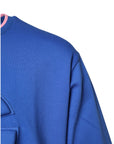 Dolce & Gabbana Blue Cotton DG Embossed Crew Neck T-shirt