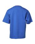 Dolce & Gabbana Blue Cotton DG Embossed Crew Neck T-shirt