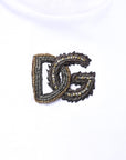 Dolce & Gabbana White Cotton DG Embroidery Crew Neck T-shirt