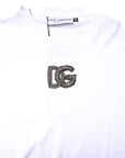 Dolce & Gabbana White Cotton DG Embroidery Crew Neck T-shirt