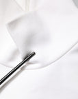 Dolce & Gabbana White Cotton Turtleneck DG Applique T-shirt