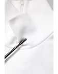 Dolce & Gabbana White Cotton Turtleneck DG Applique T-shirt