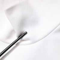 Dolce & Gabbana White Cotton Turtleneck DG Applique T-shirt