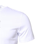 Dolce & Gabbana White Cotton Logo Patch Crew Neck T-shirt