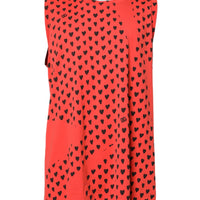 Dolce & Gabbana Red Cotton Sleeveless DG Heart Logo T-shirt