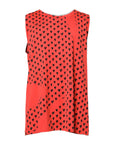 Dolce & Gabbana Red Cotton Sleeveless DG Heart Logo T-shirt