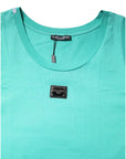 Dolce & Gabbana Green Sleeveless Logo Round Neck T-shirt