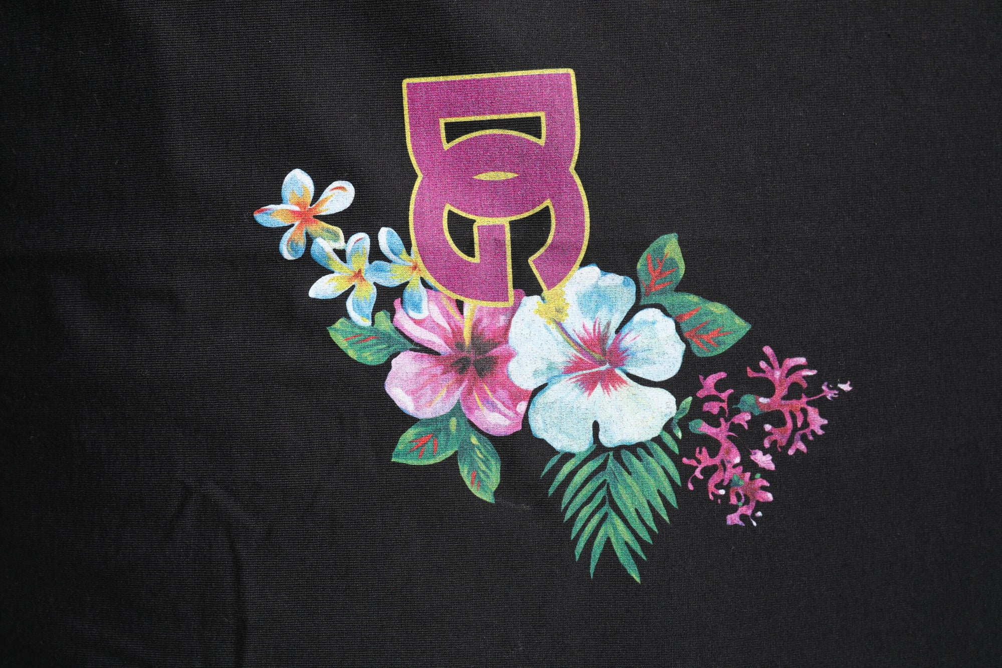 Dolce & Gabbana Black Cotton DG Floral Print Crewneck T-shirt