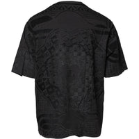 Dolce & Gabbana Black Cotton Bandana Logo Crew Neck T-shirt