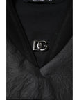Dolce & Gabbana Black Cotton Short Sleeves V-neck T-shirt