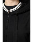Dolce & Gabbana Black Cotton Hooded Full Zip Sweatshirt Sweater