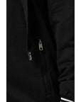 Dolce & Gabbana Black Cotton Hooded Full Zip Sweatshirt Sweater