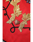 Dolce & Gabbana Red Cotton Queen Sequined Pullover Sweater