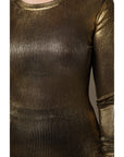 Dolce & Gabbana Gold Round Neck Long Sleeve Pullover Top
