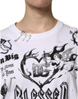 Dolce & Gabbana White Cotton DG BLESSED Printed T-shirt