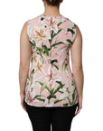Dolce & Gabbana Multicolor Floral Print Round Neck Tank Top