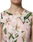 Dolce & Gabbana Multicolor Floral Print Round Neck Tank Top