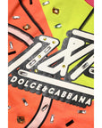 Dolce & Gabbana Multicolor Printed Crystal Embellishment Top
