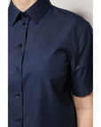 Dolce & Gabbana Blue Cotton Short Sleeves Button Down Top