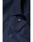 Dolce & Gabbana Blue Cotton Short Sleeves Button Down Top