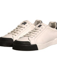Dolce & Gabbana White Leather Logo Portofino Sneakers Shoes